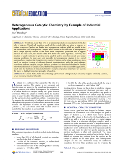 Heterogeneous Catalytic Chemistry by Example