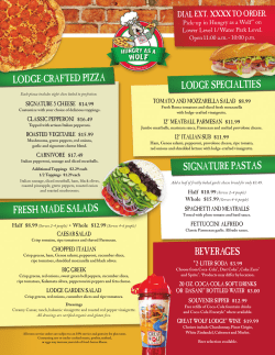 lodge-crafted pizza beverages fresh made salads