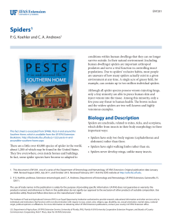 Spiders - EDIS - University of Florida