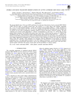 hubble and keck telescope observations of active asteroid 288p