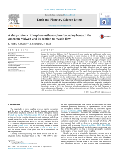 A sharp cratonic lithosphere&ndash;asthenosphere boundary beneath the