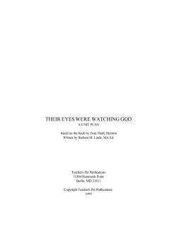 THEIR EYES WERE WATCHING GOD