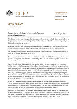 CDPP Media Release - Commonwealth Director of Public