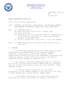 chemical, biological, radiological, and nuclear defense requirements