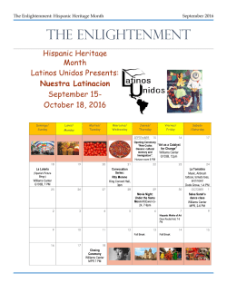 The Enlightenment: Hispanic Heritage Month September