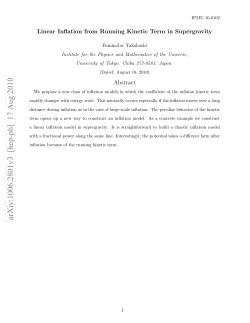 Linear Inflation from Running Kinetic Term in Supergravity