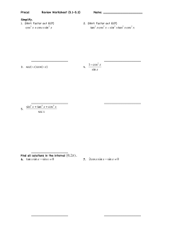 3. sec(−x)