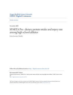 SPARTA Pro : dietary protein intake and injury rate among high