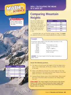 Comparing Mountain Heights