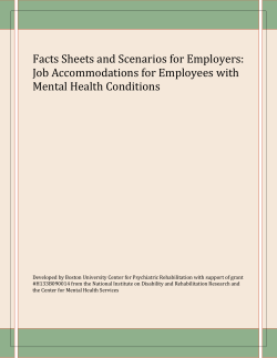 Facts Sheets and Scenarios for Employers: Job Accommodations for