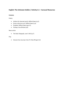 English: The Unknown Soldier / Activity 2.1