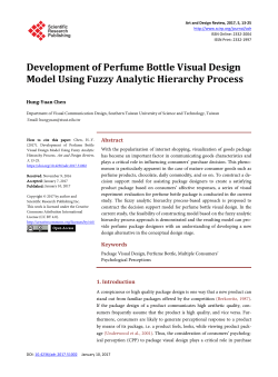 Development of Perfume Bottle Visual Design Model Using Fuzzy