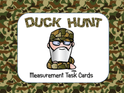 Measurement Task Cards
