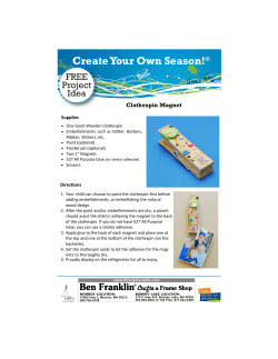 Clothespin Magnet - Ben Franklin Crafts