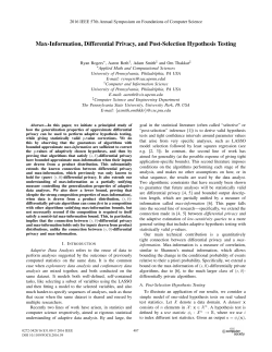 Max-Information, Differential Privacy, and Post