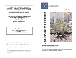 Becoming a Desert Gardener - University of Nevada Cooperative