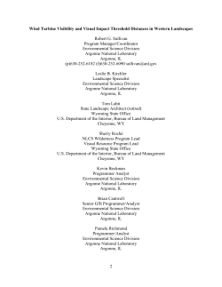 Wind Turbine Visibility and Visual Impact Threshold Distances in