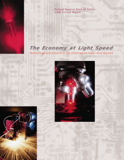 The Economy at Light Speed - Federal Reserve Bank of Dallas