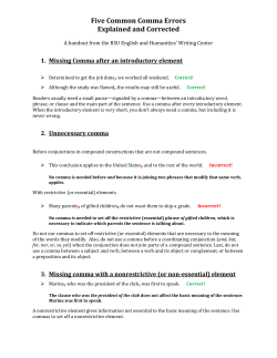 5 Common Comma Erros Explained and Corrected