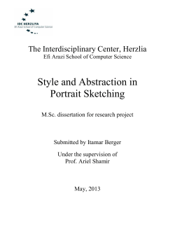 Style and Abstraction in Portrait Sketching