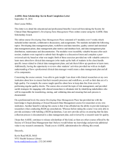 Kevin Read - Association of Academic Health Sciences Libraries