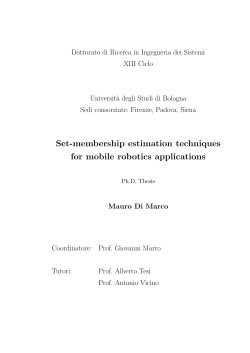 Set-membership estimation techniques for mobile robotics