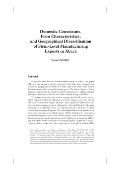 Domestic Constraints, Firm Characteristics, and Geographical