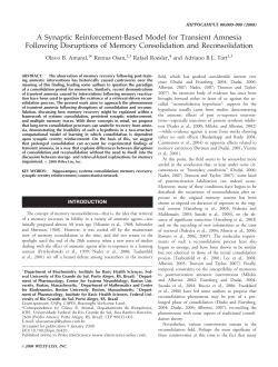 A synaptic reinforcement-based model for transient amnesia