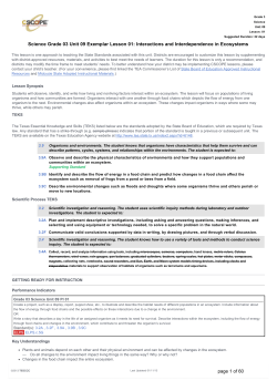 Interactions and Interdependence in Ecosystems