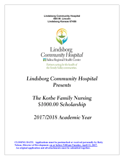 Application - Lindsborg Community Hospital