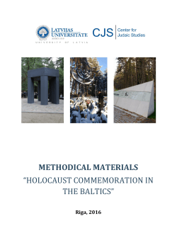 methodical materials &ldquo;holocaust commemoration in the