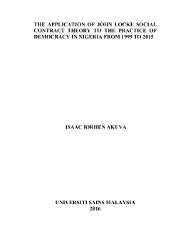 the application of john locke social contract theory to