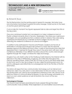 technology and a new reformation