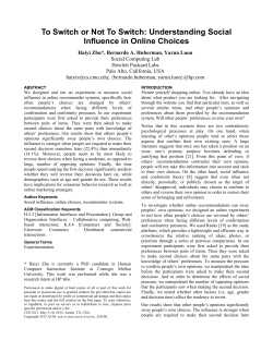 Understanding Social Influence