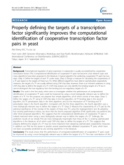 Properly defining the targets of a transcription factor significantly