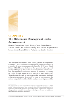 CHAPTER 2 The Millennium Development Goals
