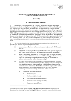 CONSIDERATION OF POTENTIAL FOSSIL FUEL - CDM