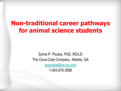 Non-traditional career pathways for animal science students
