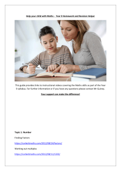 Help your child with Maths - Year 9 Homework and Revision Helper