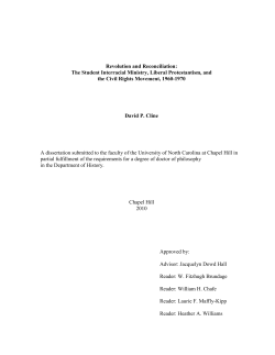 Revolution and Reconciliation - UNC