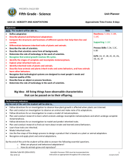 Fifth Grade - Science
