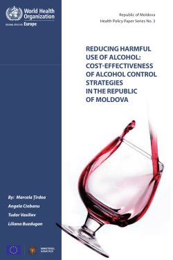 reducing harmful use of alcohol - WHO/Europe
