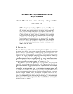 Interactive Tracking of Cells in Microscopy Image Sequences
