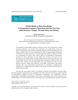 Political Media as Discursive Modes