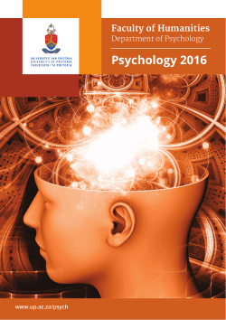 Psychology - University of Pretoria