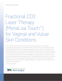 Fractional CO2 Laser Therapy (MonaLisa TouchTM) for Vaginal and