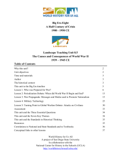 Big Era Eight A Half Century of Crisis 1900