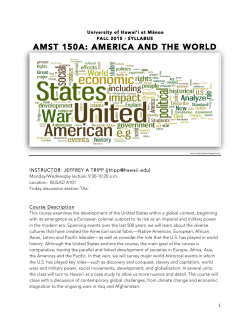 amst 150a - University of Hawaii at Manoa