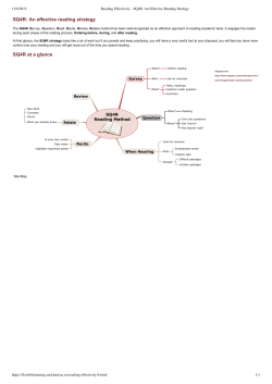 SQ4R: An effective reading strategy SQ4R at a glance