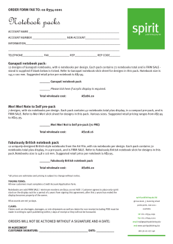 Notebook packs - Spirit Publishing